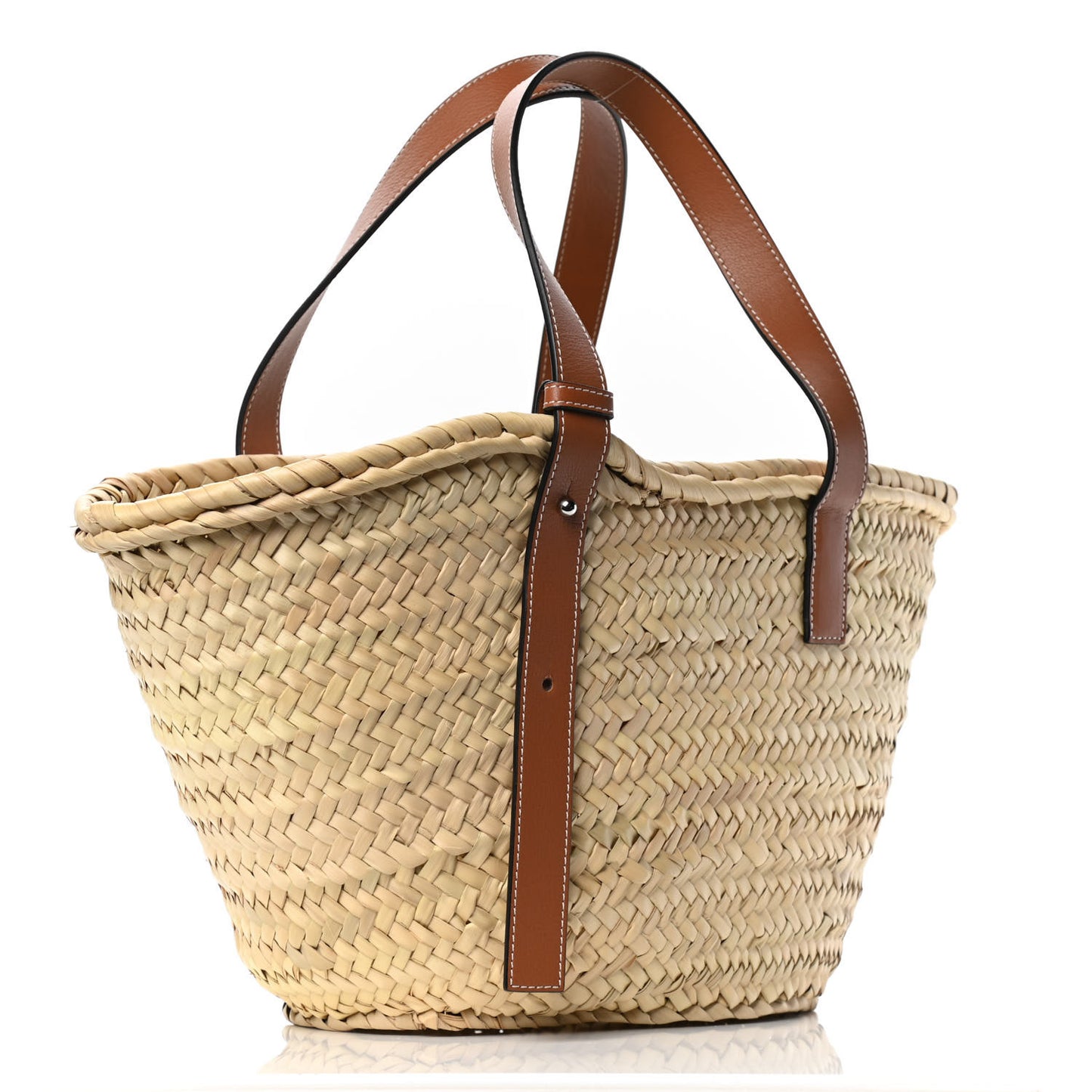 Raffia Basket Tote Bag Natural Tan