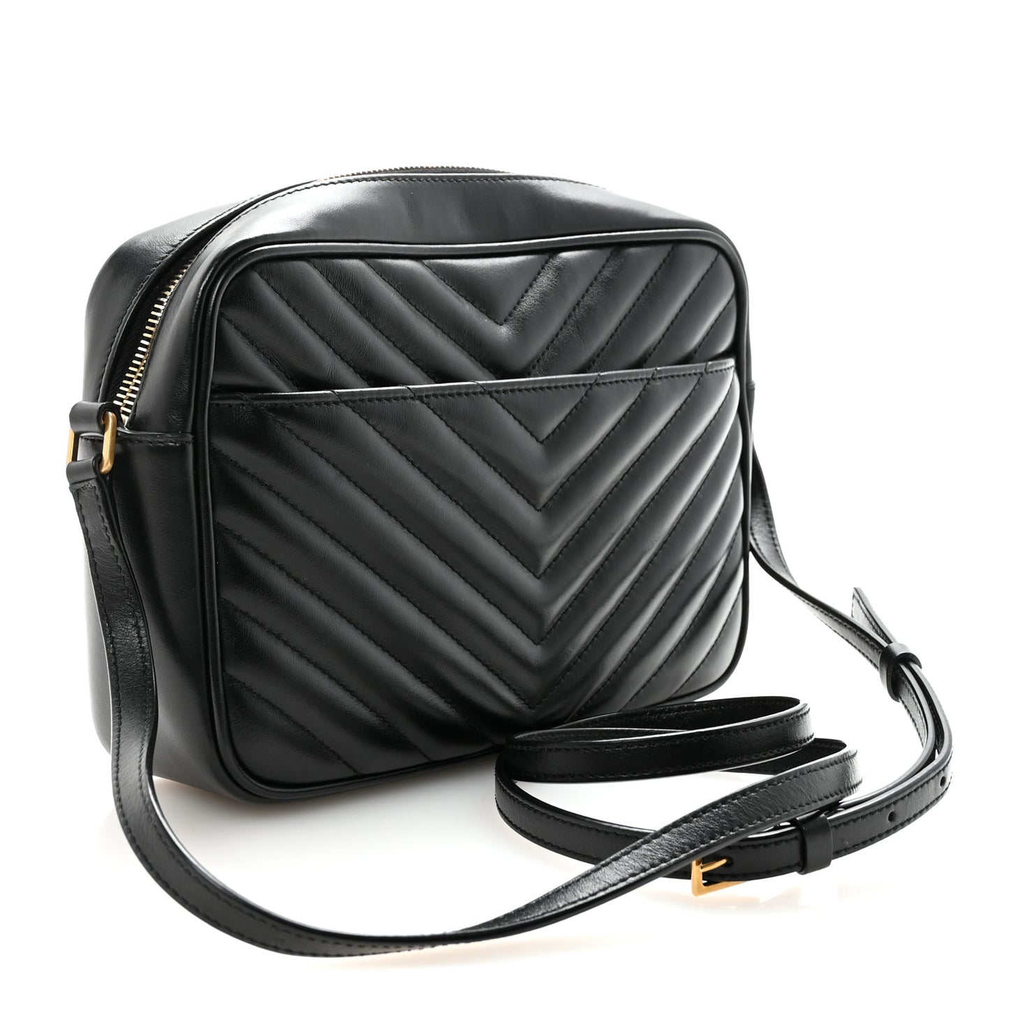 Calfskin Matelasse Monogram Lou Camera Bag Black