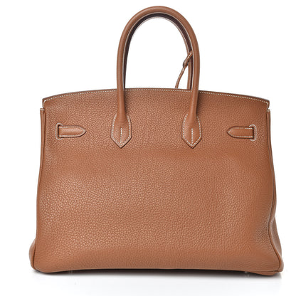 Hermes Taurillon Clemence Birkin 35 Gold 4 of 34