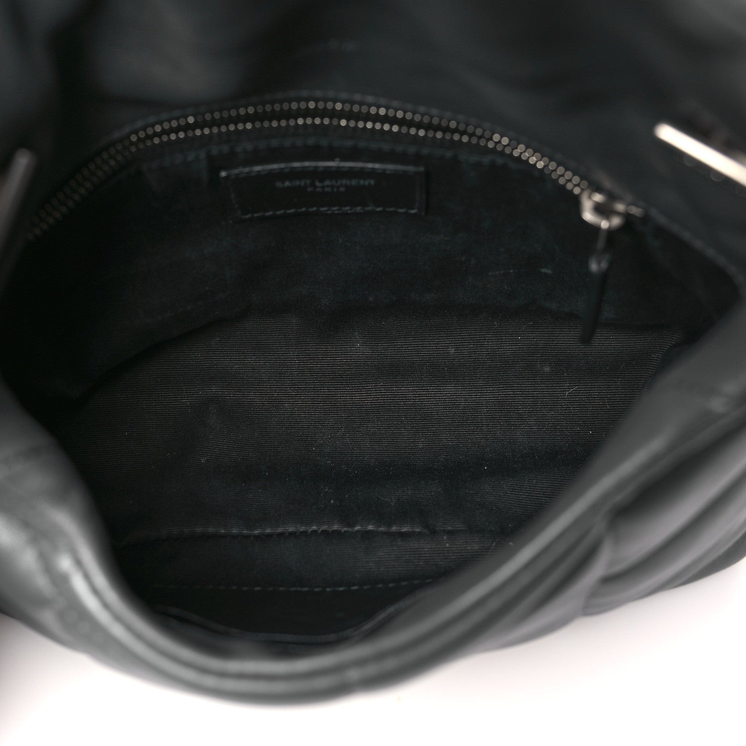 Saint Laurent Lambskin Quilted Toy Loulou Puffer Monogram Chain Satchel Storm 5 of 10