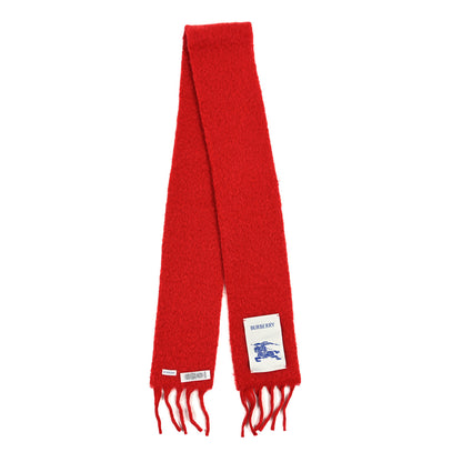 Burberry Wool Mohair Fringe Scarf Rust 2 of 3