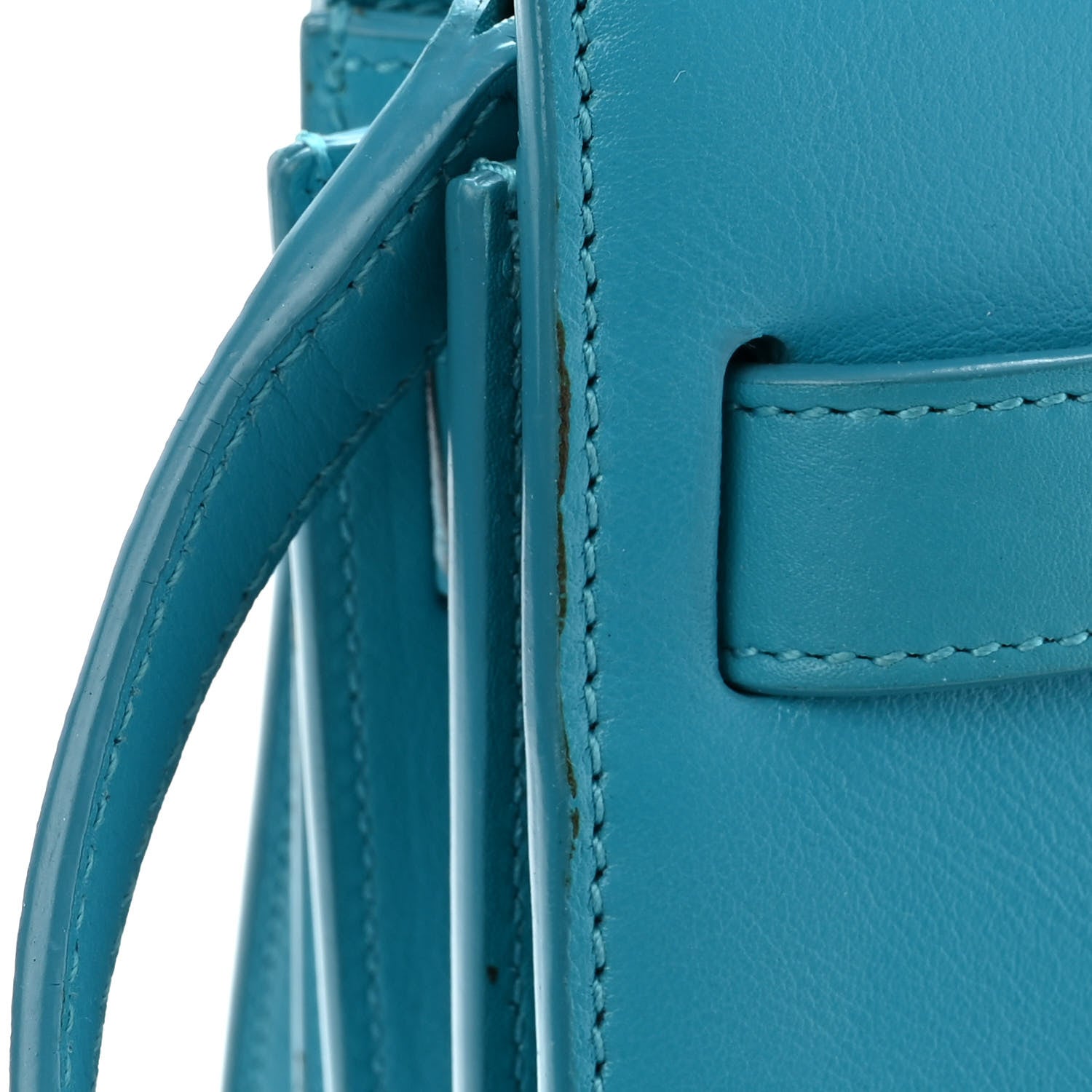 Saint Laurent Calfskin Nano Sac De Jour Turquoise 14 of 14
