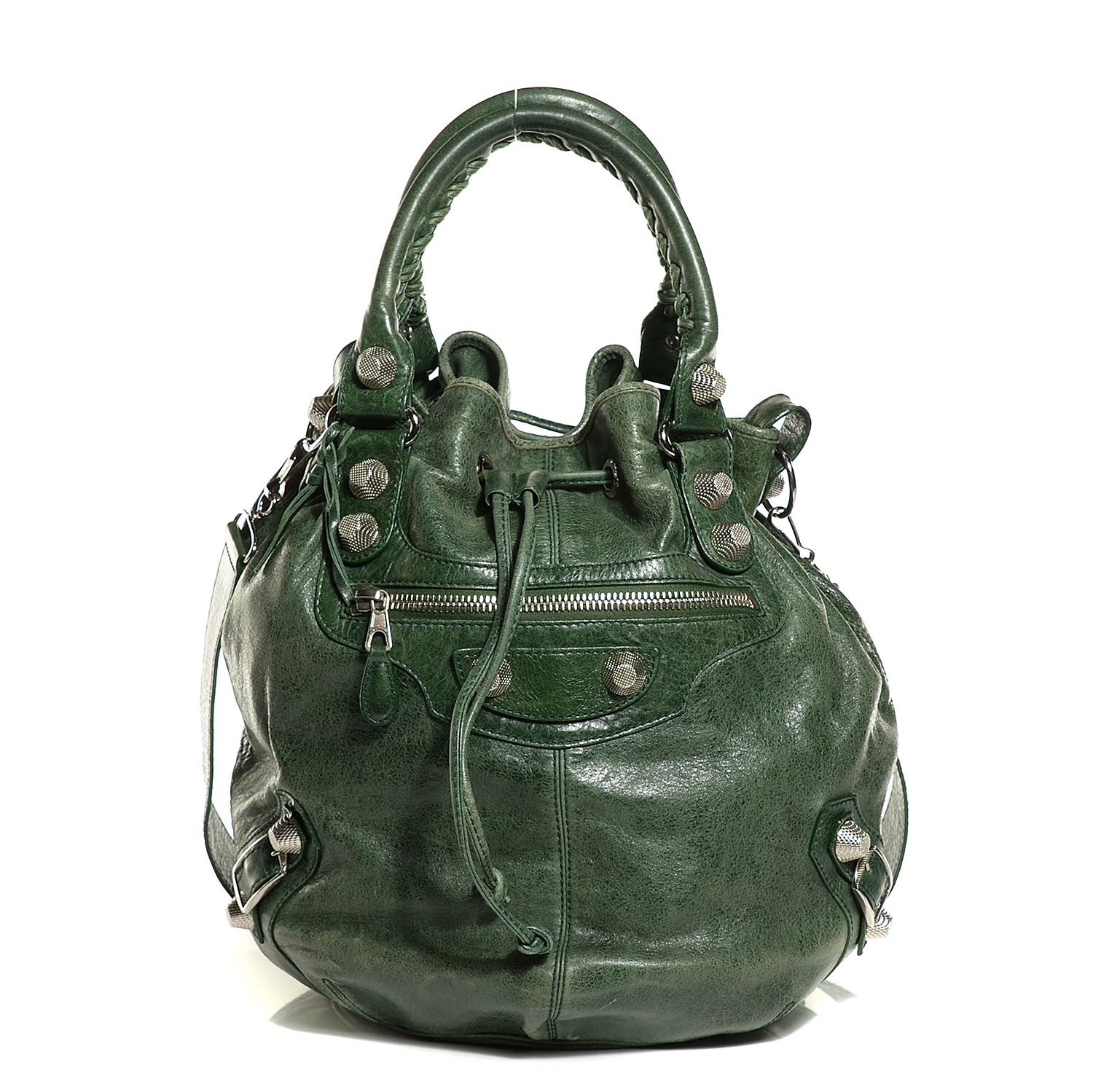 Balenciaga Chevre Giant 21 Silver Hardware Pompon Pine 1 of 12
