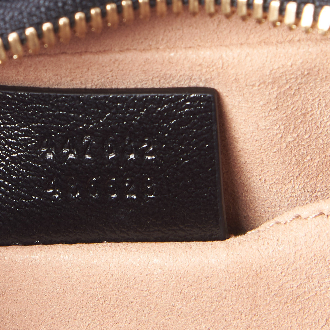 Gucci Monogram Matelasse Diagonal Small GG Marmont Chain Shoulder Bag Beige Black 9 of 9