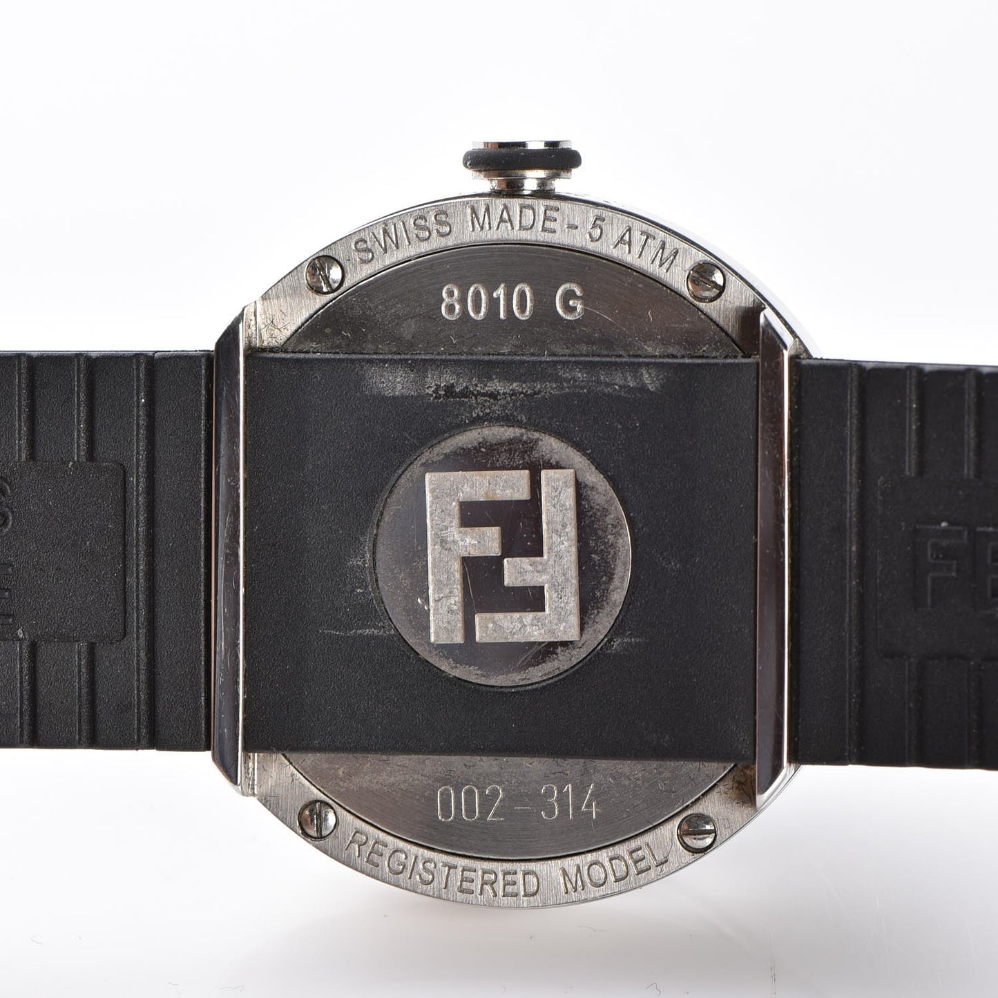 Stainless Steel Rubber 36mm Bussola Bubble Quartz Watch Black