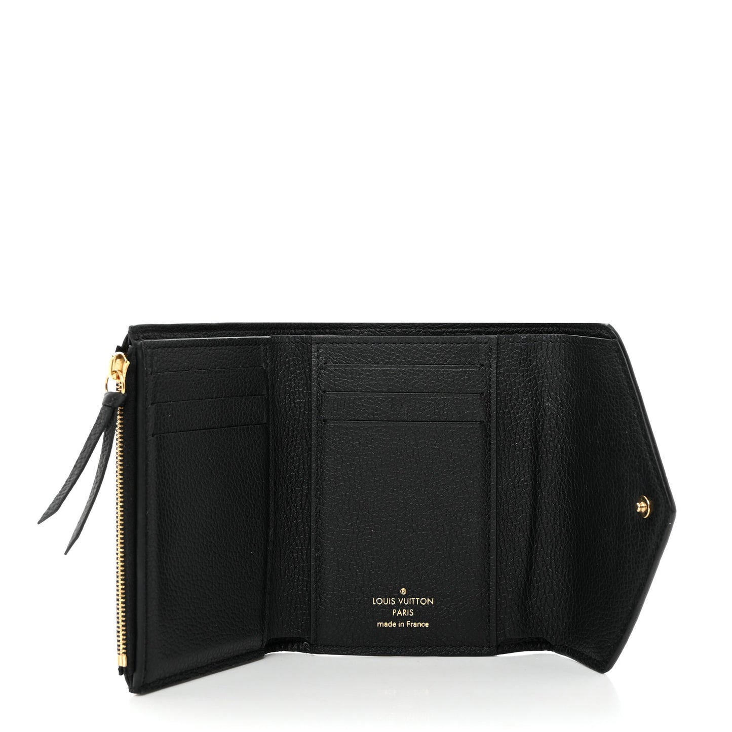 LOUIS VUITTON Empreinte Monogram Giant Victorine Wallet Black Beige