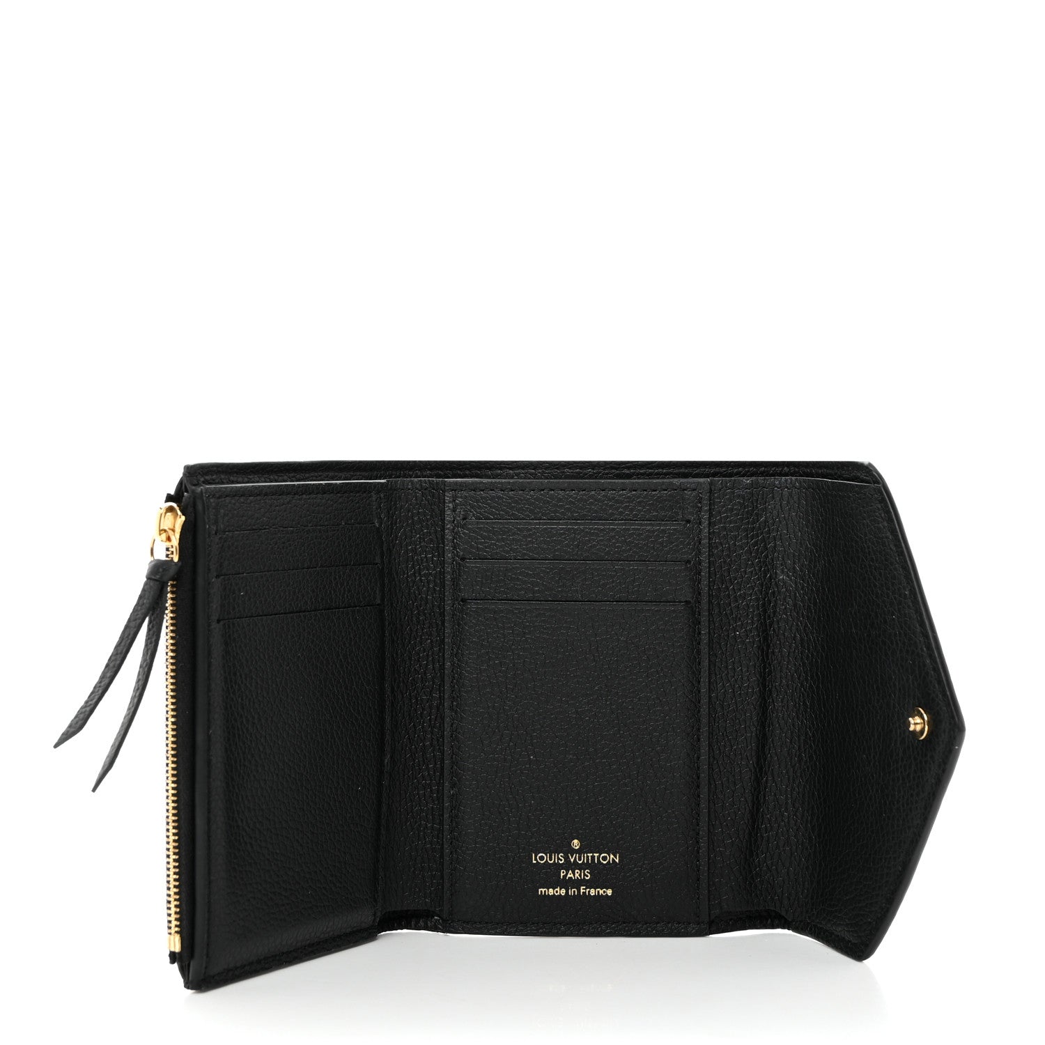 Louis Vuitton LOUIS VUITTON Empreinte Monogram Giant Victorine Wallet Black Beige 5 of 6