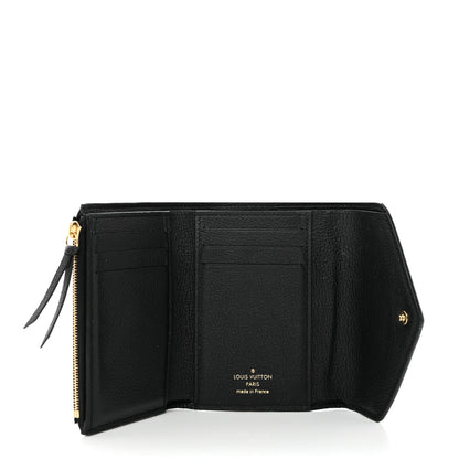 Louis Vuitton LOUIS VUITTON Empreinte Monogram Giant Victorine Wallet Black Beige 5 of 6