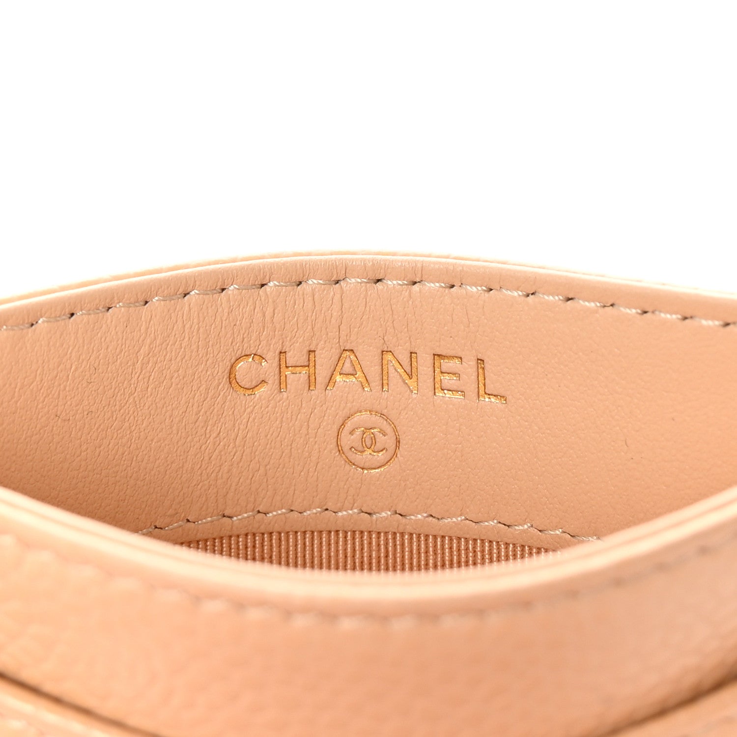 Chanel Caviar Quilted Card Holder Beige 6 of 8