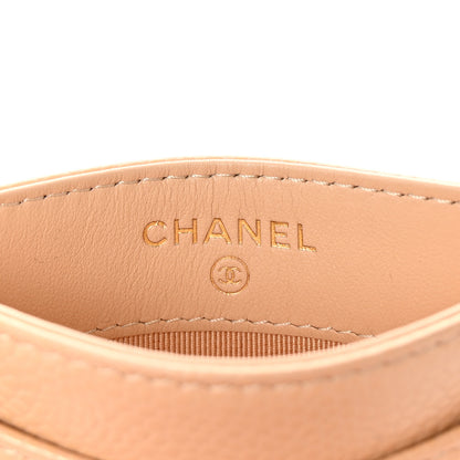 Chanel Caviar Quilted Card Holder Beige 6 of 8