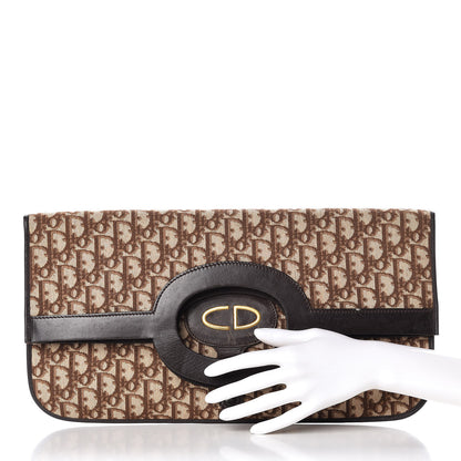 Christian Dior Monogram Fold Over Clutch Brown 2 of 12