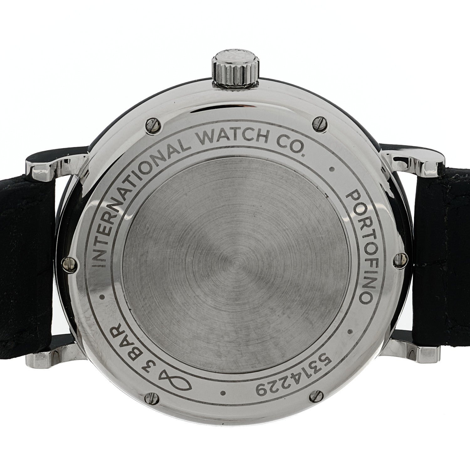 IWC Stainless Steel Alligator Diamond 37mm Portofino Automatic Watch Grey IW458102 4 of 4