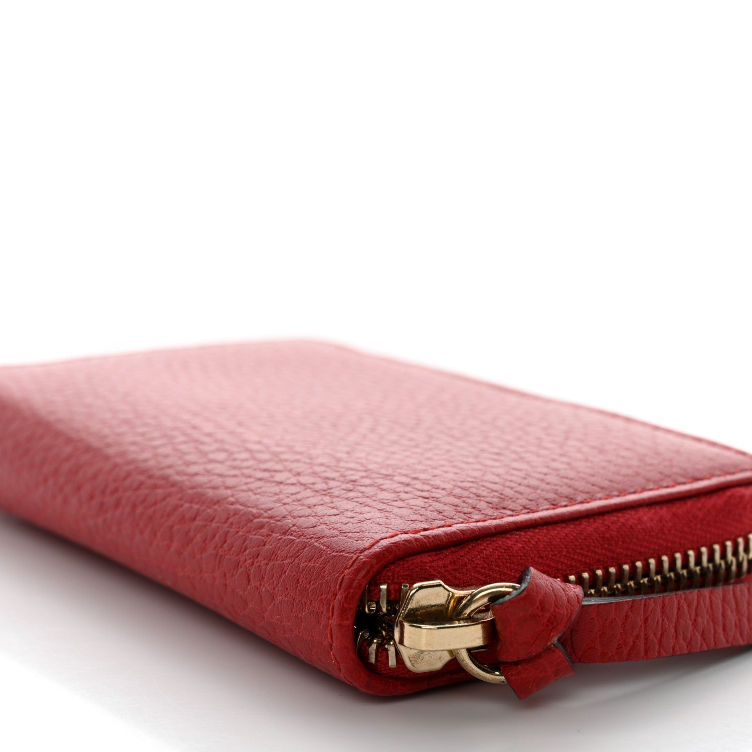 Gucci Dollar Calfskin Swing Zip Around Coin Purse Wallet Red 10 of 11