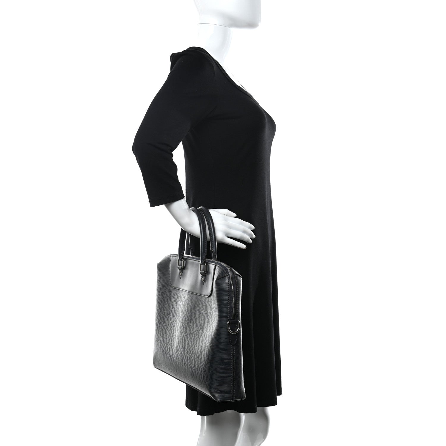 Louis Vuitton Epi Porte-Documents Jour Briefcase Black 2 of 14