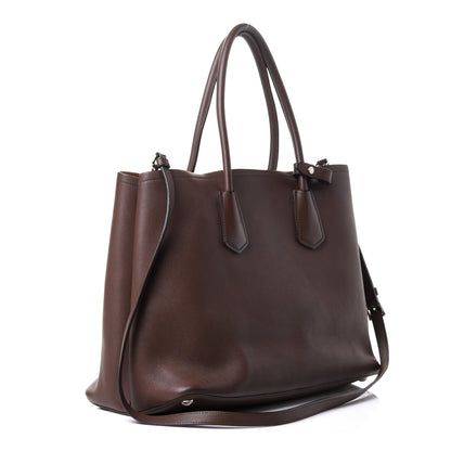 Prada Saffiano Cuir Small Double Bag Cacao 4 of 22