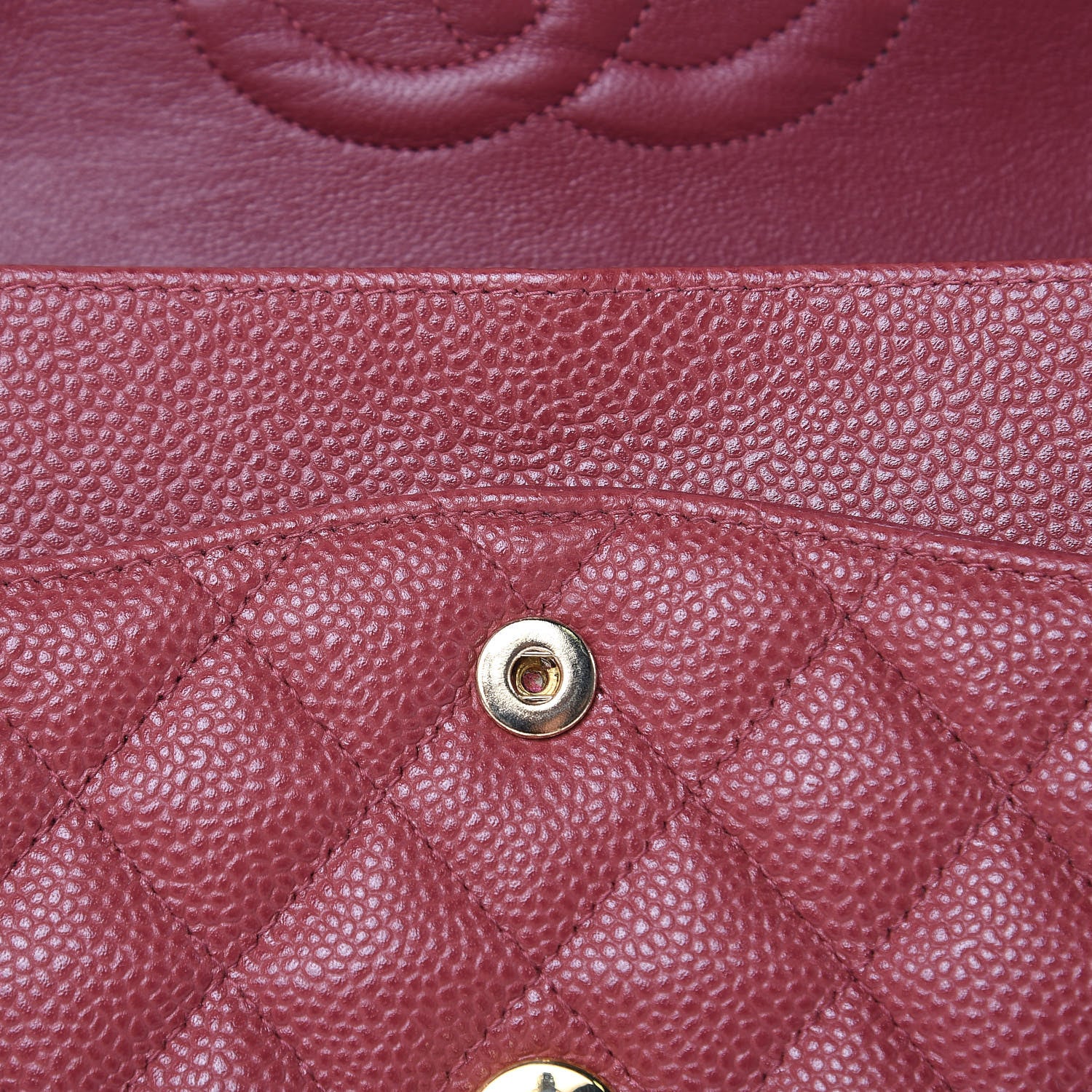 Chanel Caviar Quilted Medium Double Flap Dark Pink 10 of 12
