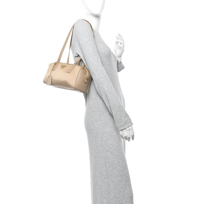 Prada Re-Nylon Vitello Medium Top Handle Bag With Padlock Cammeo 2 of 10