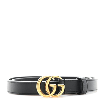 Gucci Calfskin Double G 20mm Belt 85 34 Belt Black 1 of 5