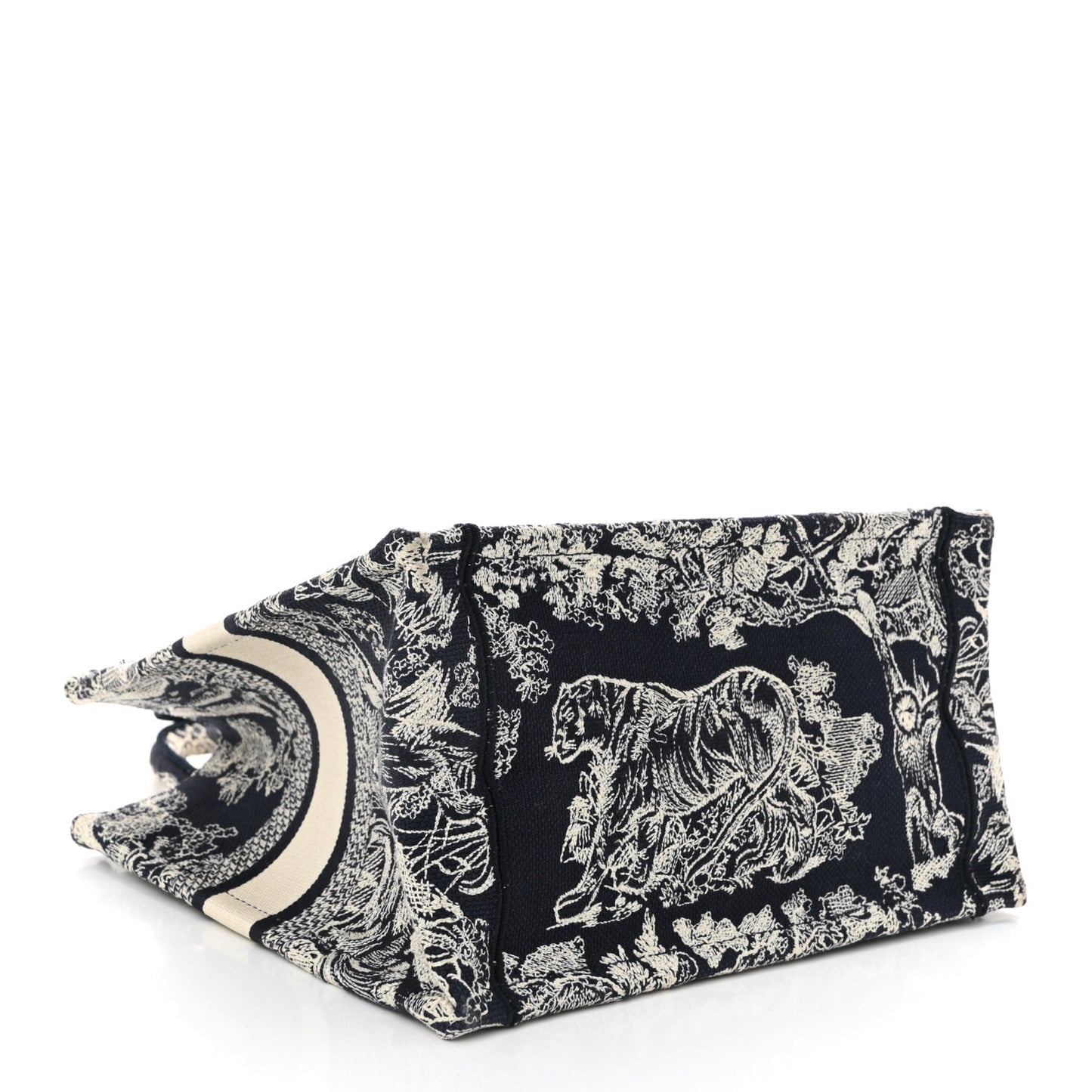 Canvas Embroidered Small Dioriviera Toile De Jouy Book Tote Blue