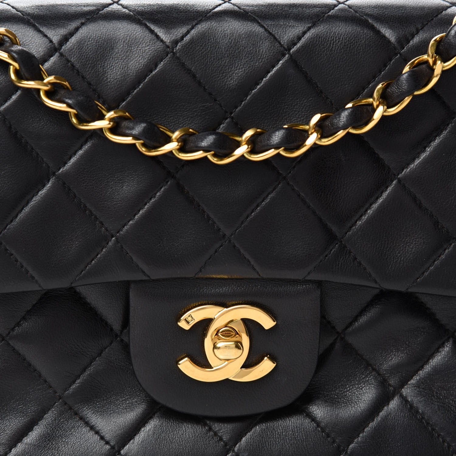 Chanel Lambskin Quilted Small Double Flap Black 13 of 13