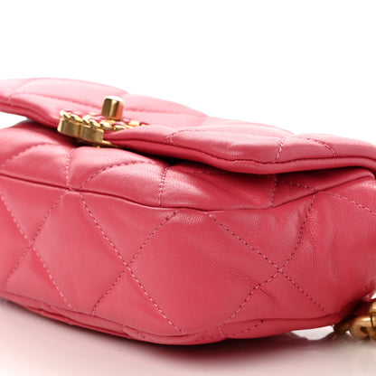Chanel Lambskin Quilted Chanel 19 Waist Bag Pink 9 of 9