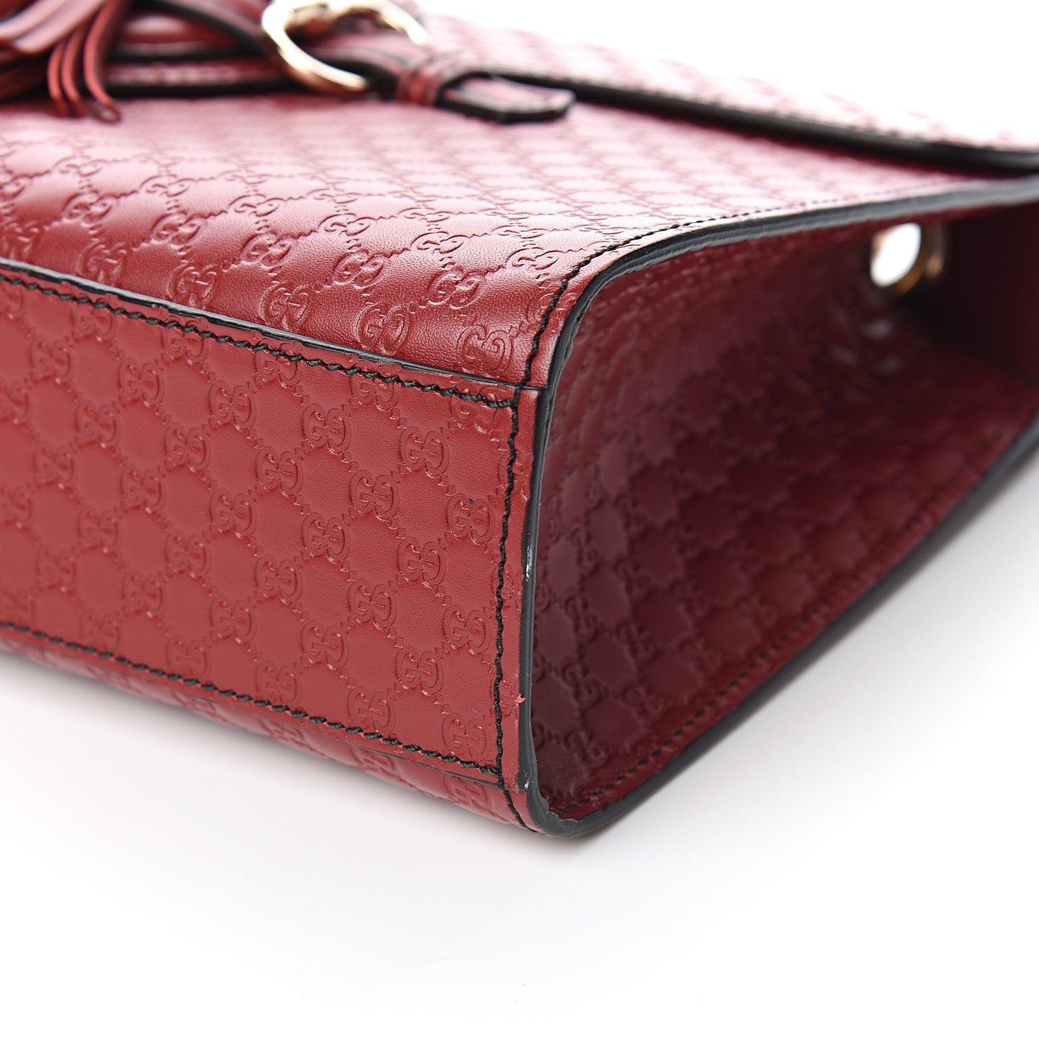 Gucci Microguccissima Medium Emily Chain Shoulder Bag Red 8 of 9
