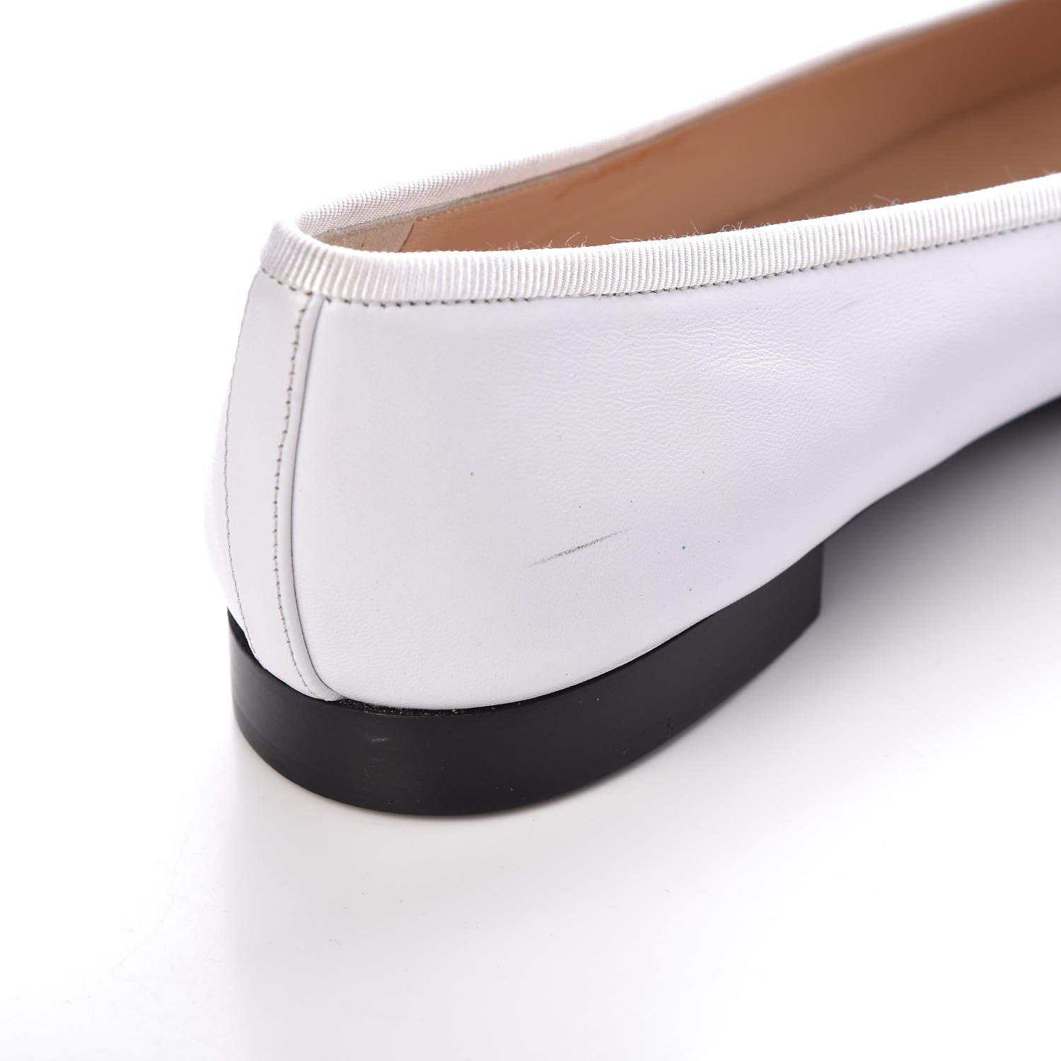Chanel Lambskin Cap Toe Ballerina Flats 40.5 White Black 9 of 10