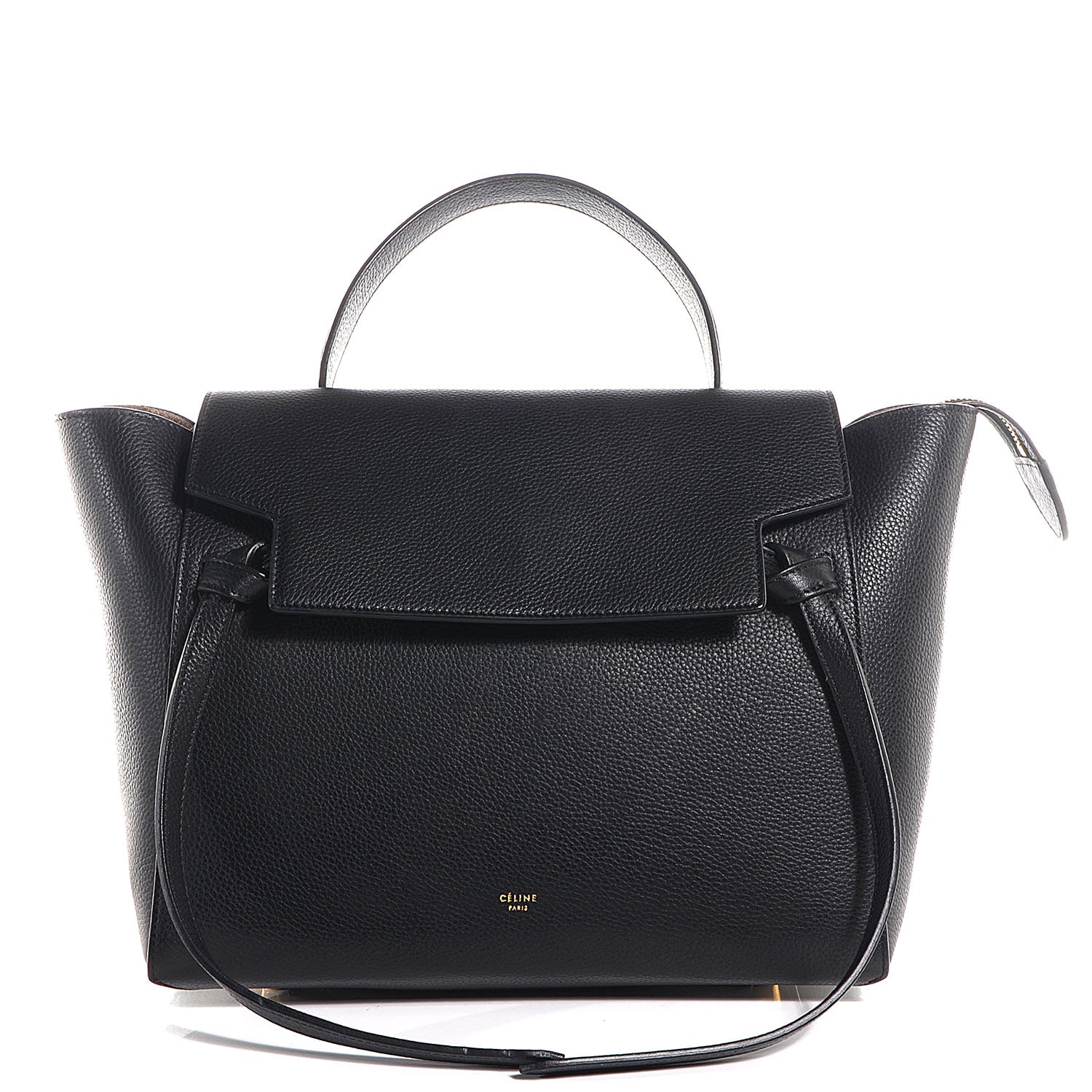 Celine Drummed Calfskin Small Belt Bag Black 1 of 8