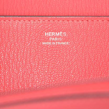Hermes Chevre Mysore Medium Opli Clutch Rose Lipstick 6 of 8