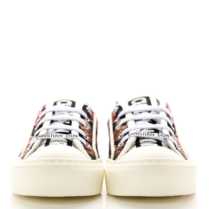 Christian Dior Canvas Jardin Botanique Embroidered Womens Walk'N'Dior Low Top Sneakers 36 Black Multicolor 2 of 9