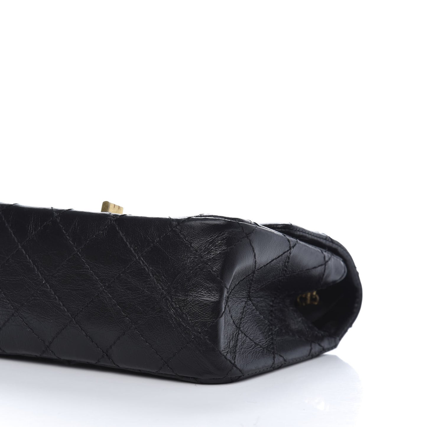 Aged Calfskin Quilted 2.55 Reissue Mini Flap Black