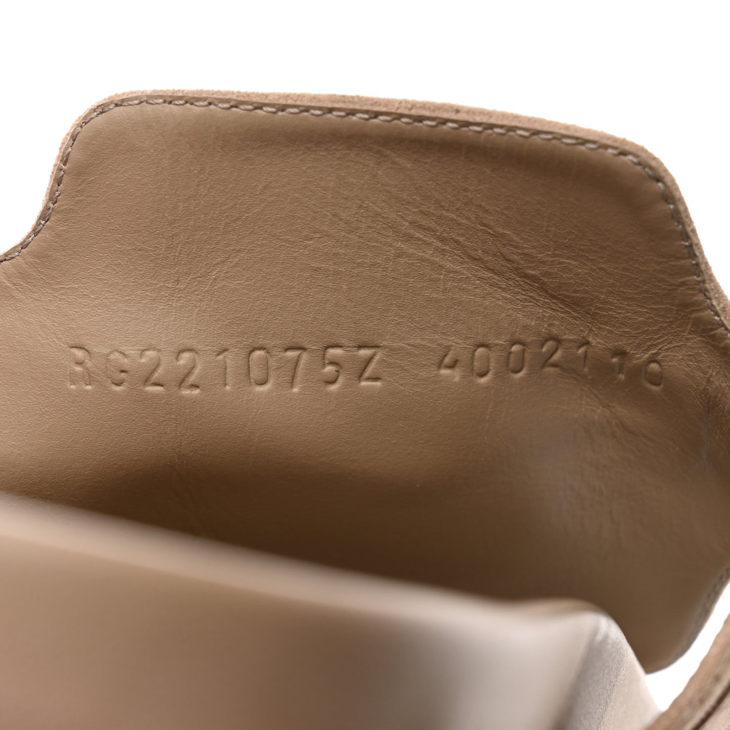 Suede Goatskin Womens Empire Sandals 40 Beige Sable