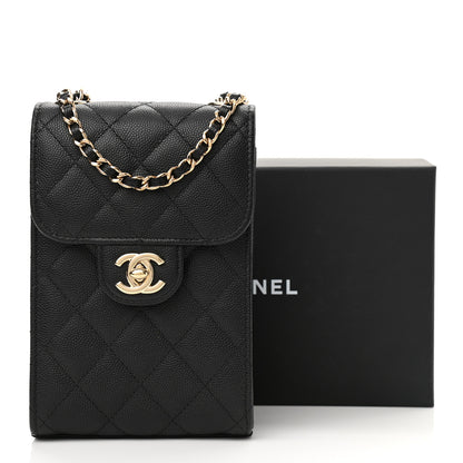 Chanel Caviar Quilted Classic Phone Holder Black 12 of 12
