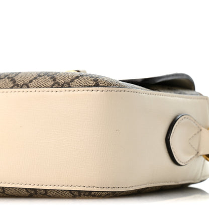 Gucci GG Supreme Monogram Small Horsebit 1955 Shoulder Bag Beige Mystic White 10 of 14