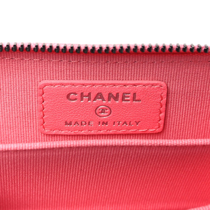 Chanel Lambskin Quilted Zip Around Coin Purse Pink 6 of 8