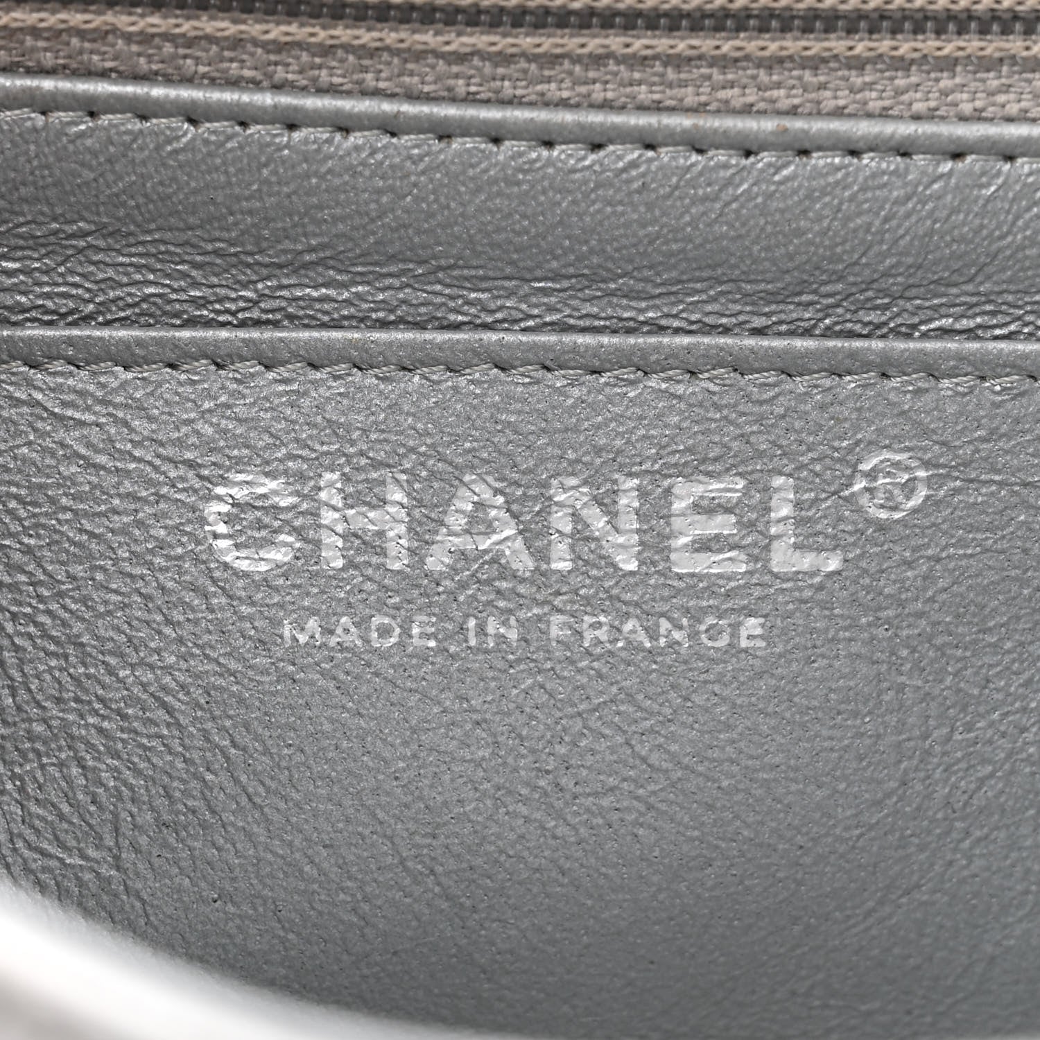Chanel Metallic Lambskin Quilted Mini Rectangular Flap Silver 6 of 16