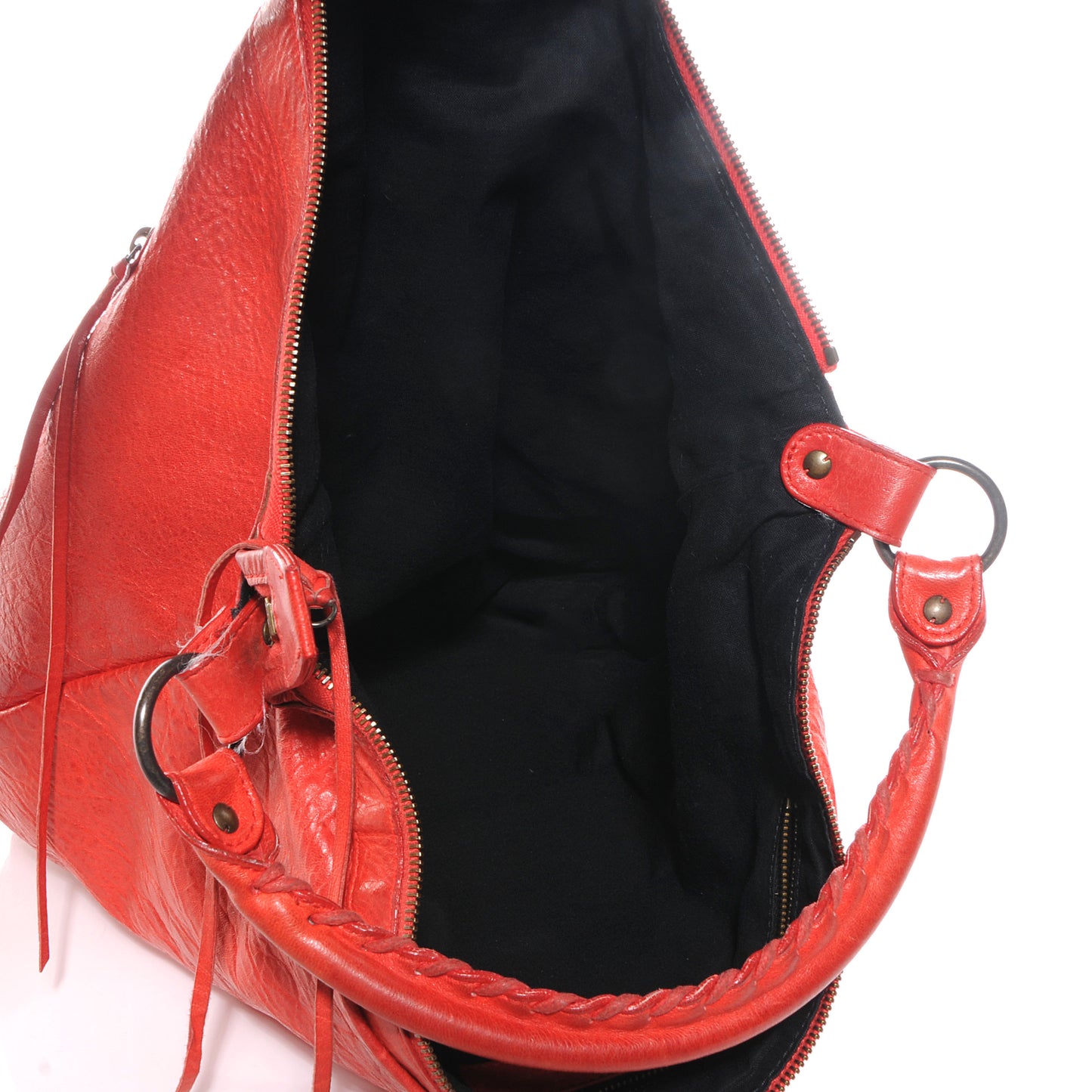 Agneau Day Hobo Vermillion