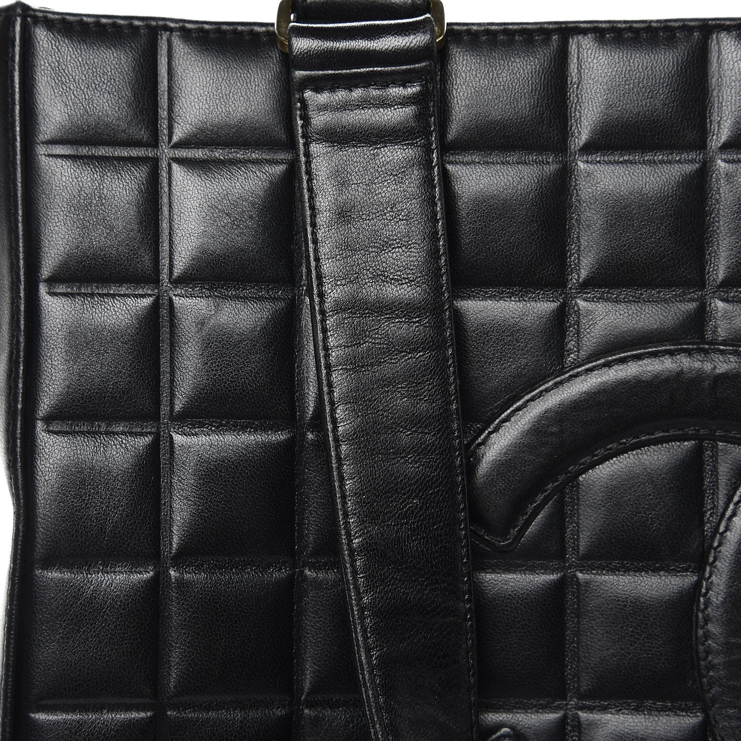 Chanel Lambskin Quilted Chocolate Bar Tote Black 6 of 12