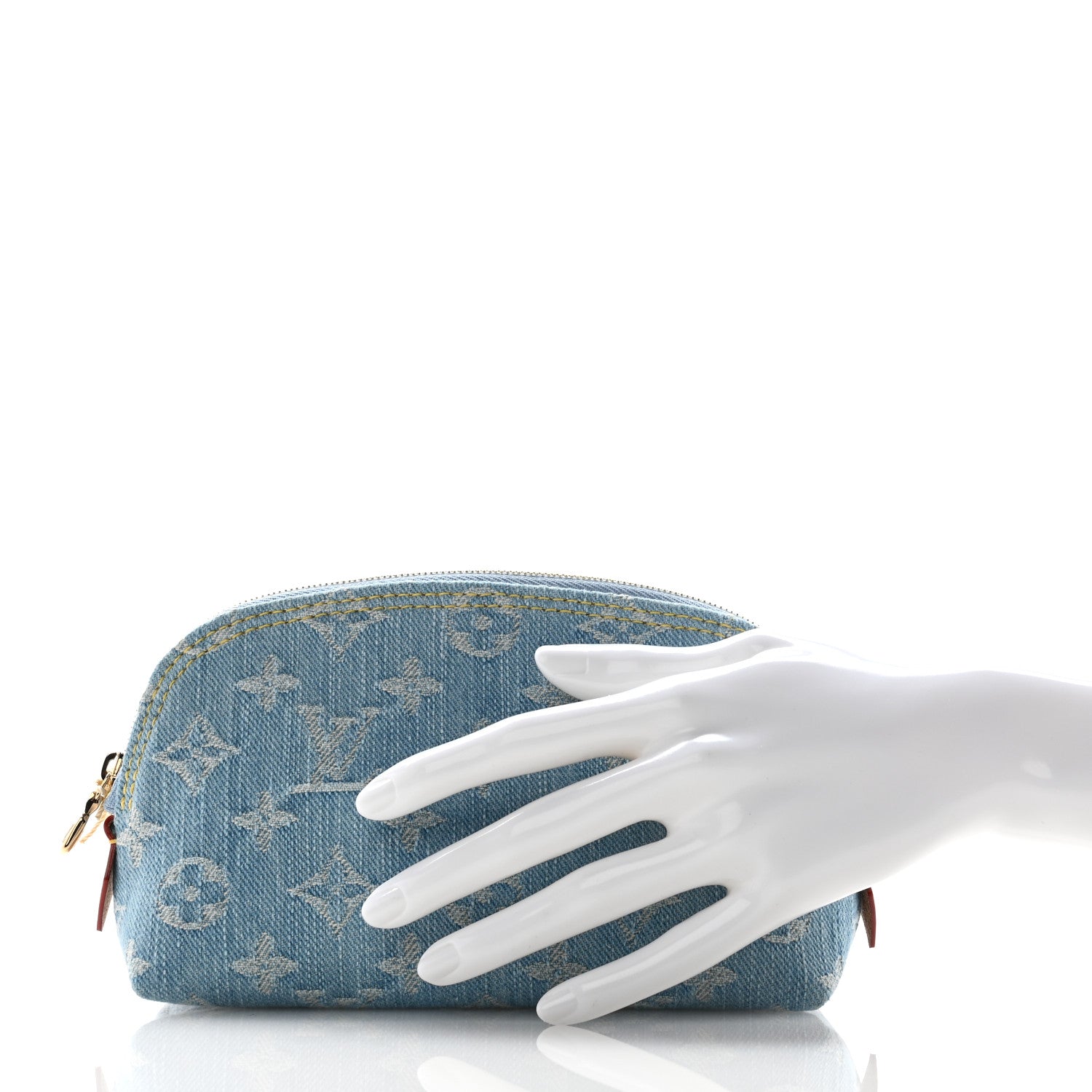 Louis Vuitton Denim Monogram Pochette Cosmetique PM Sky Blue 2 of 7