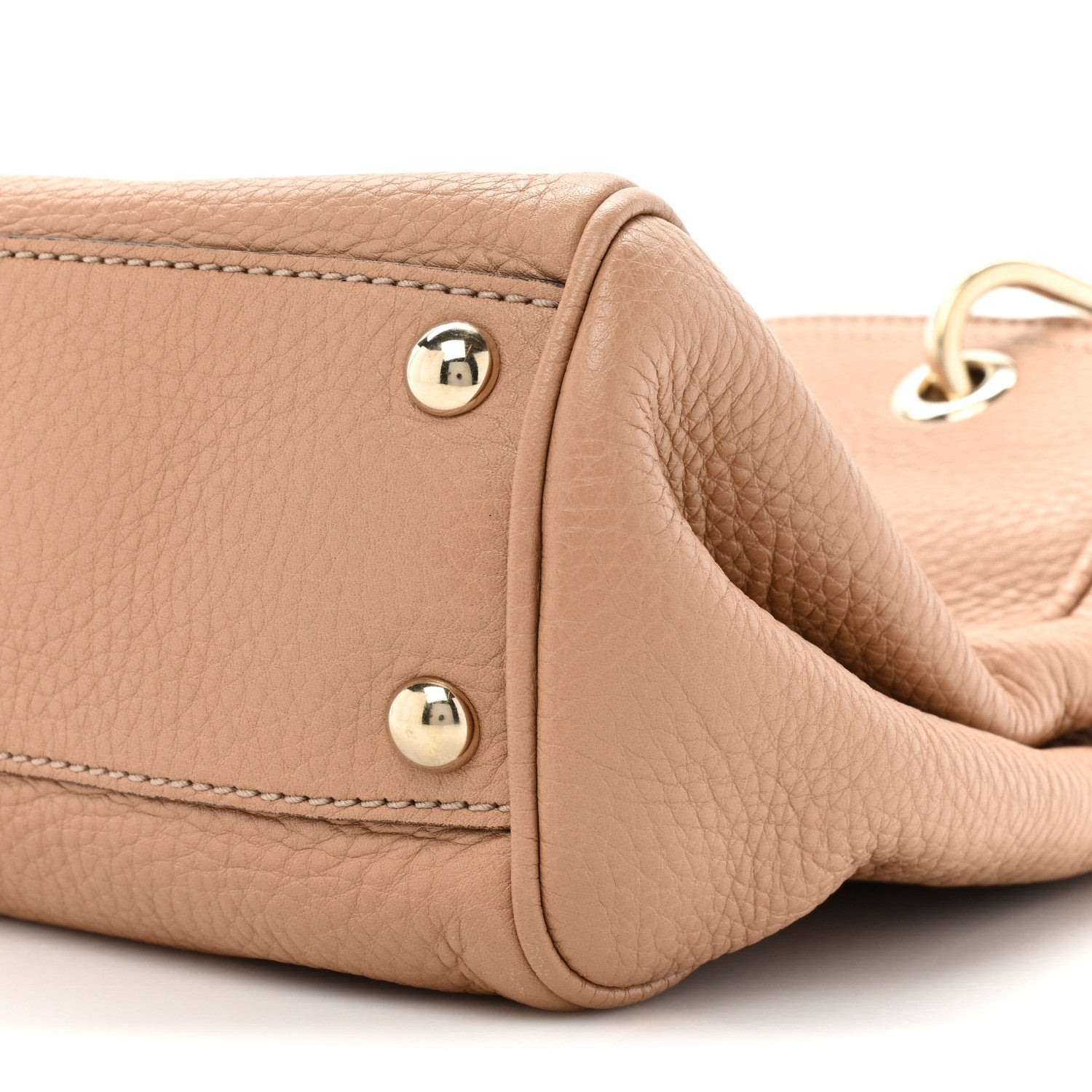 Gucci Calfskin Small Bamboo Shopper Tote Camelia 9 of 18