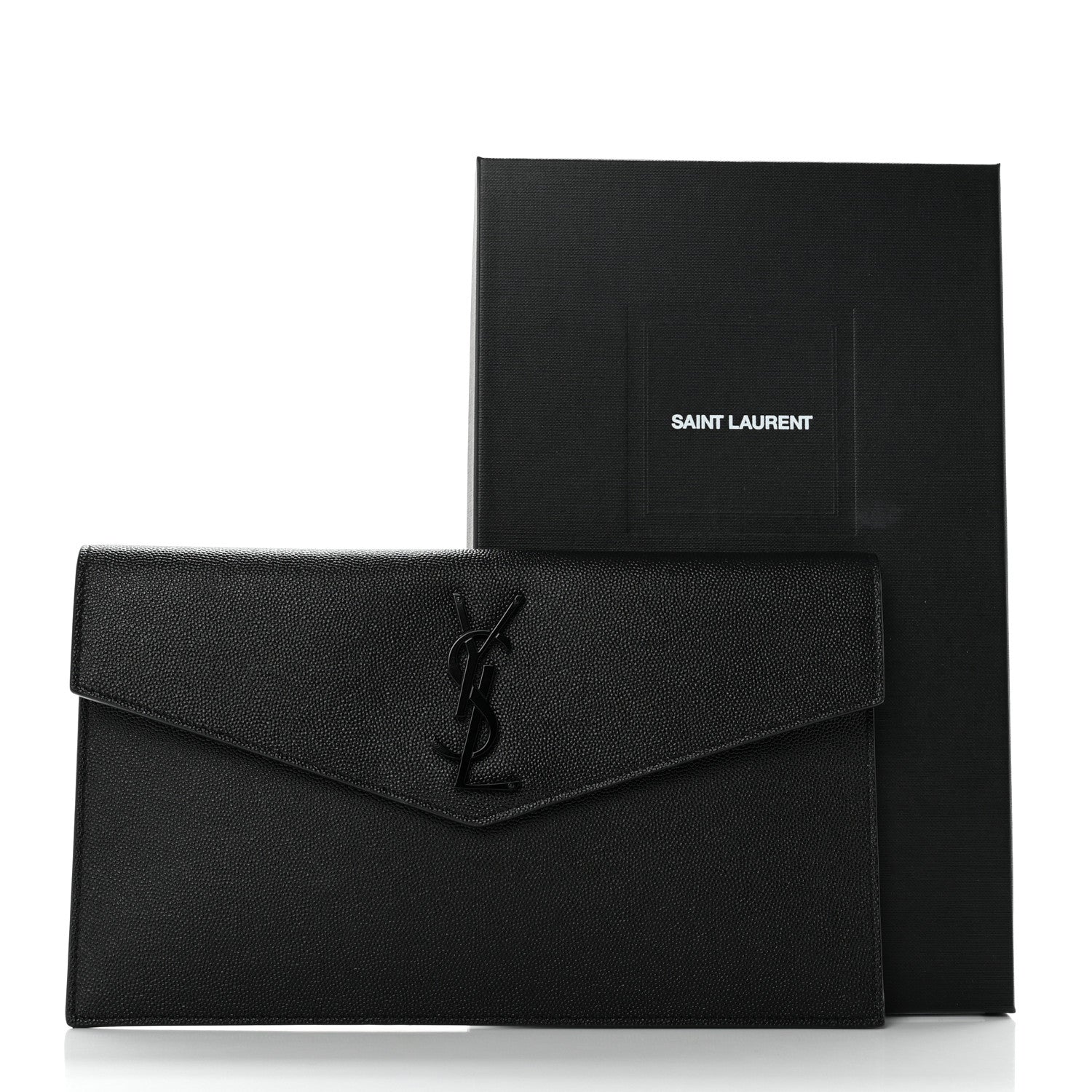 Saint Laurent Grain De Poudre Uptown Pouch Black 8 of 8
