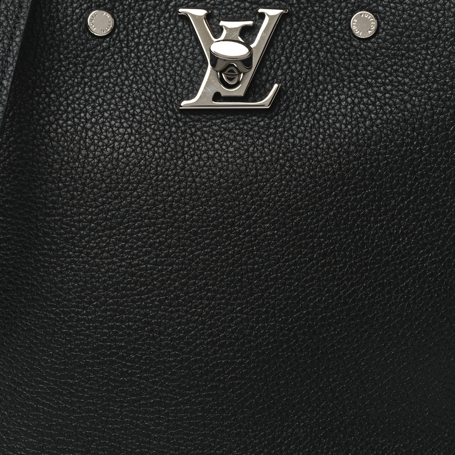 Louis Vuitton Calfskin Nano Lockme Bucket Black 7 of 9