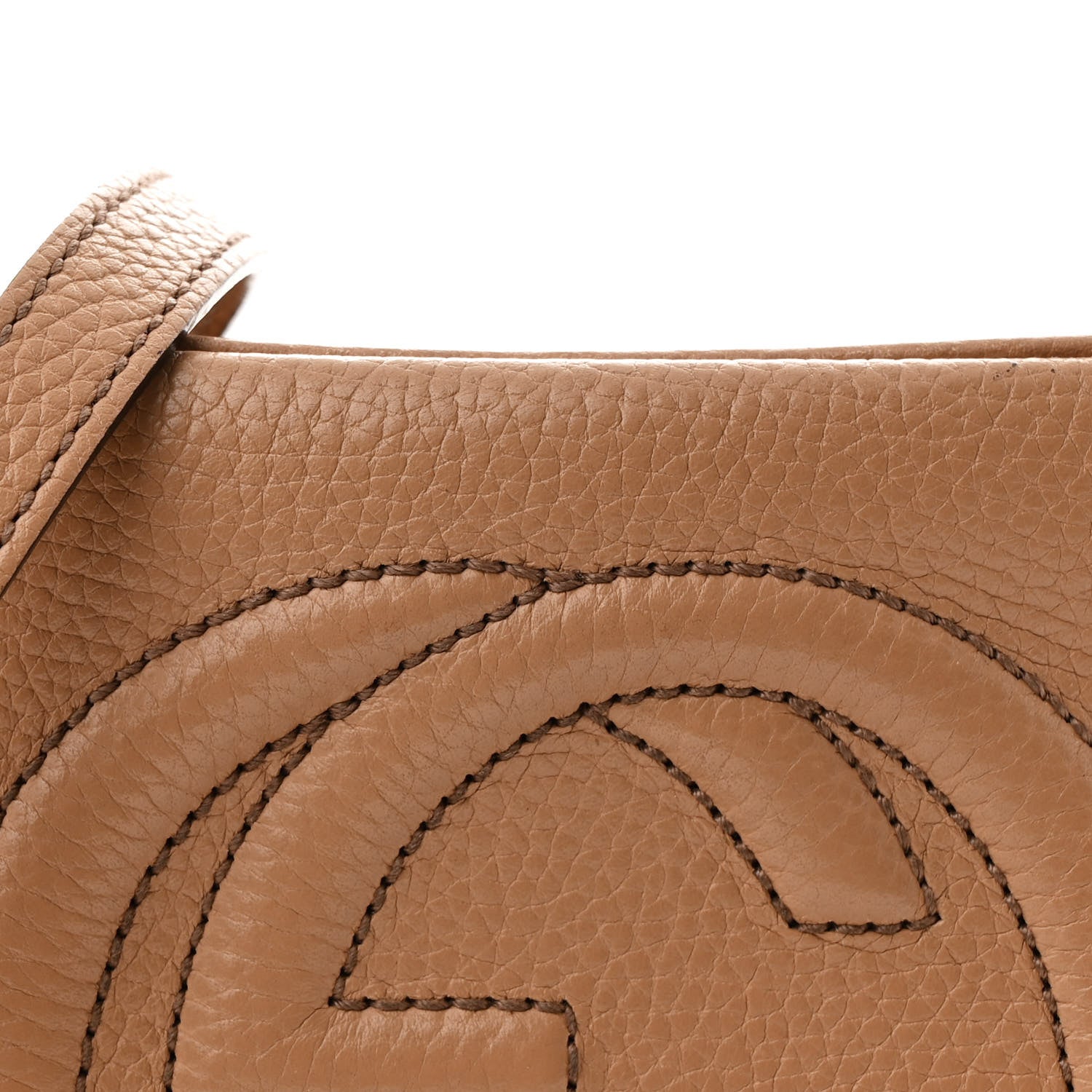 Gucci Pebbled Calfskin Small Soho Disco Bag Camelia 8 of 11