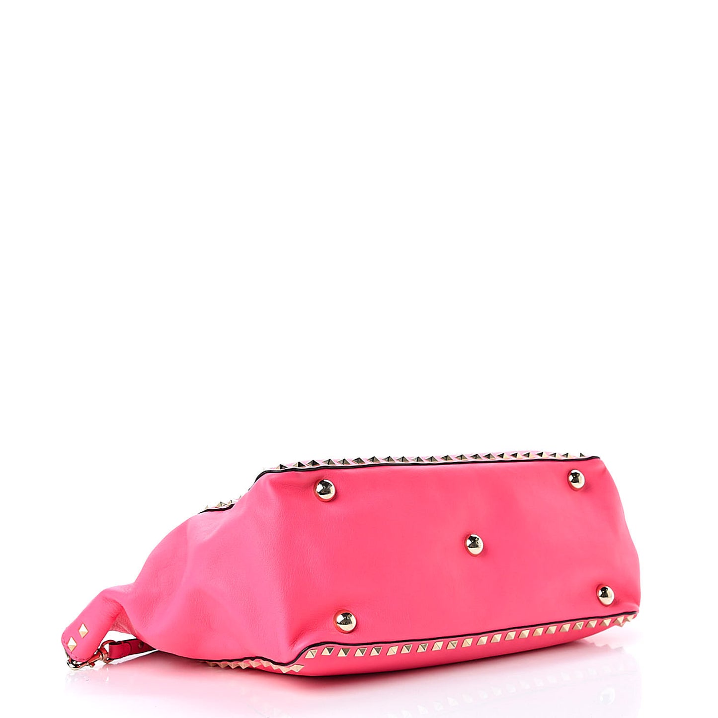 Vitello Medium Rockstud Tote Fuxia Fluo