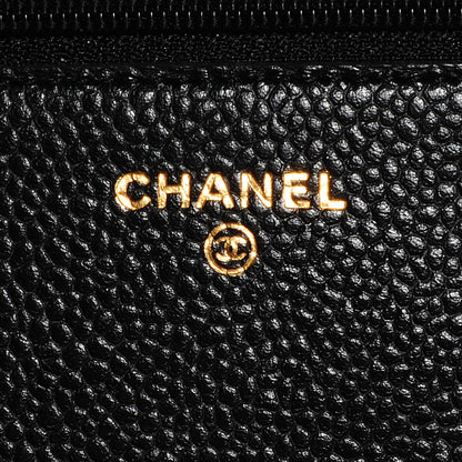 Chanel Caviar Quilted Wallet On Chain WOC Black 6 of 8