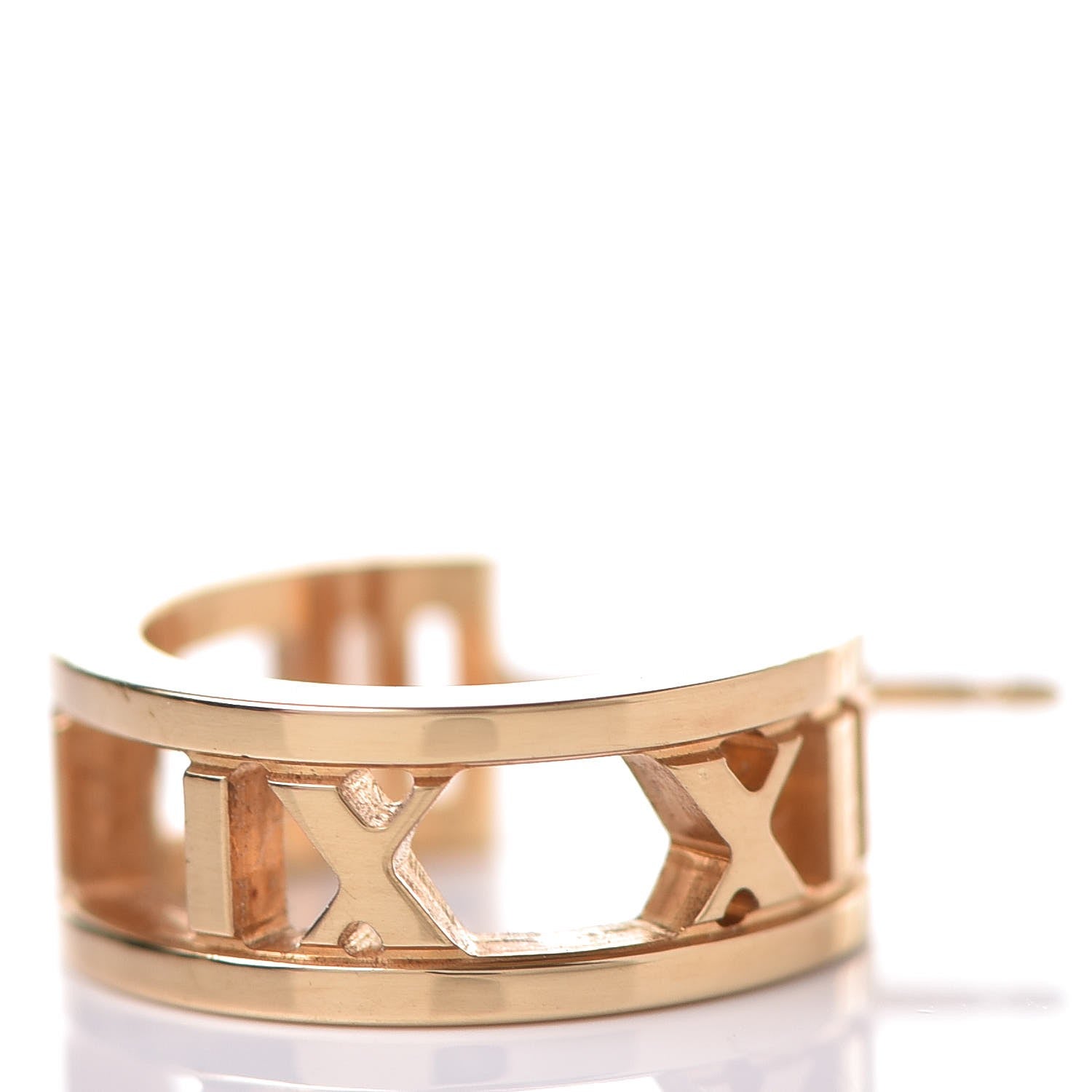 Tiffany 18K Yellow Gold Mini Atlas Hoop Earrings 6 of 7