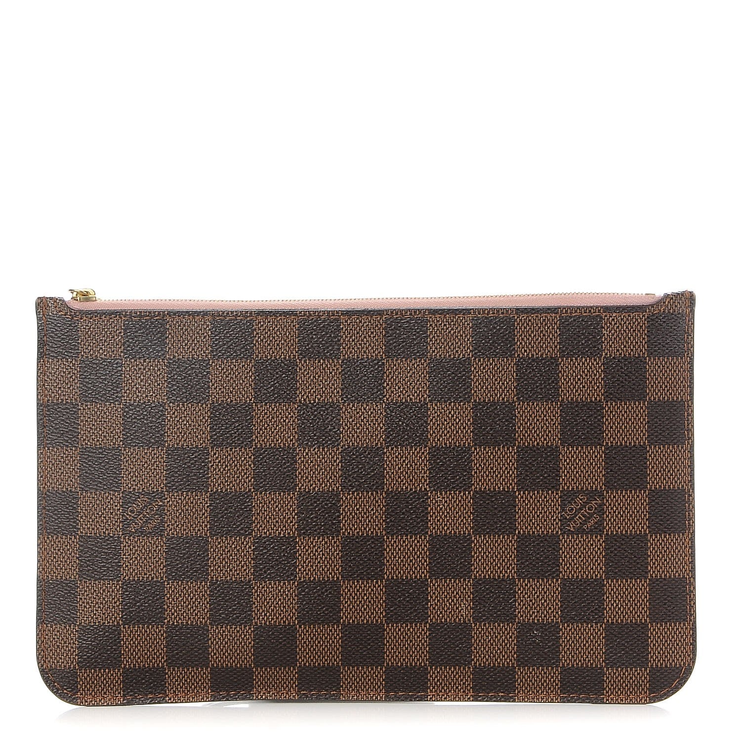 Louis Vuitton Damier Ebene Neverfull MM GM Pochette Rose Ballerine 1 of 9