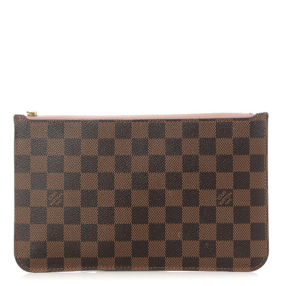 Louis Vuitton Damier Ebene Neverfull MM GM Pochette Rose Ballerine 1 of 9