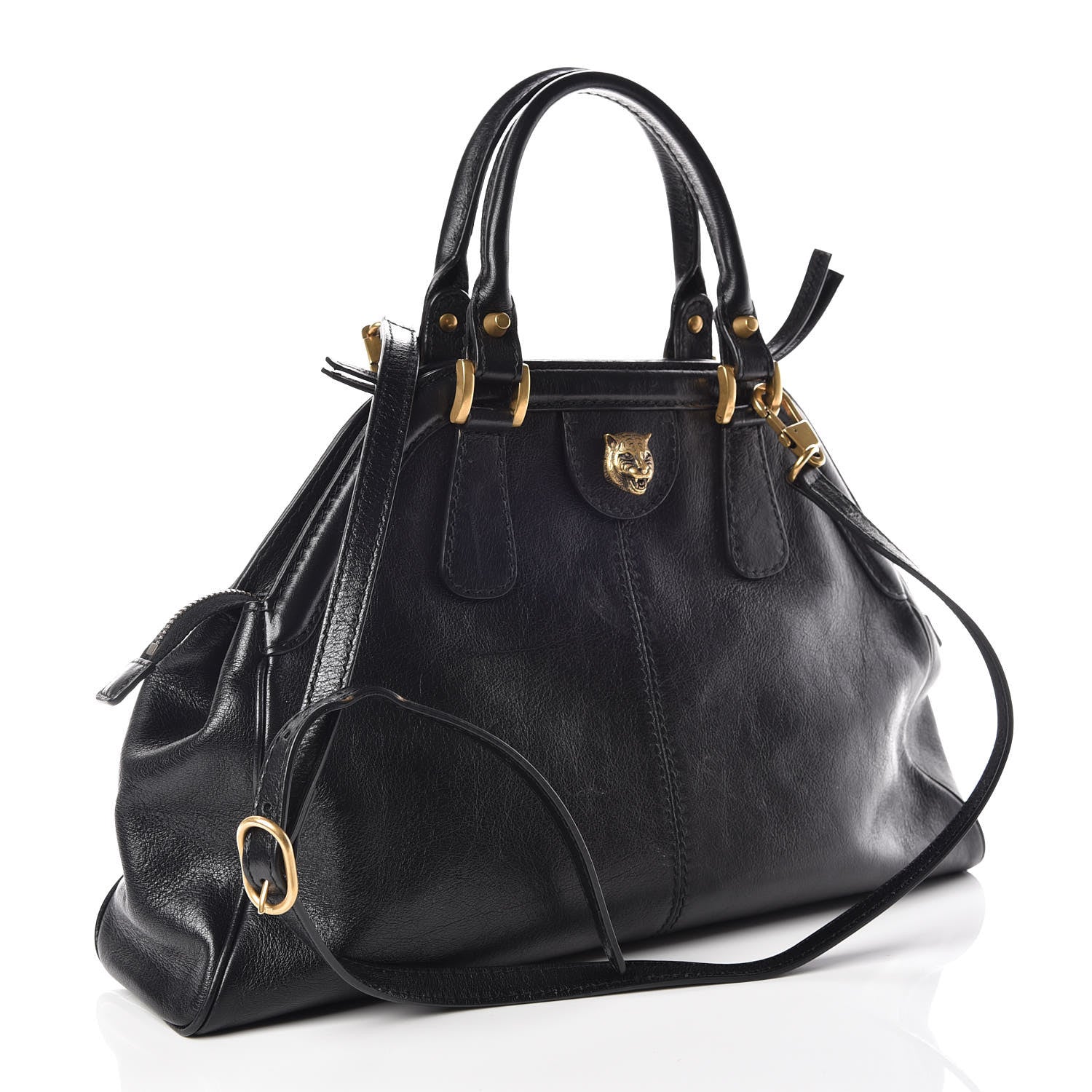 Gucci Calfskin Medium Re(Belle) Top Handle Bag Black 4 of 13
