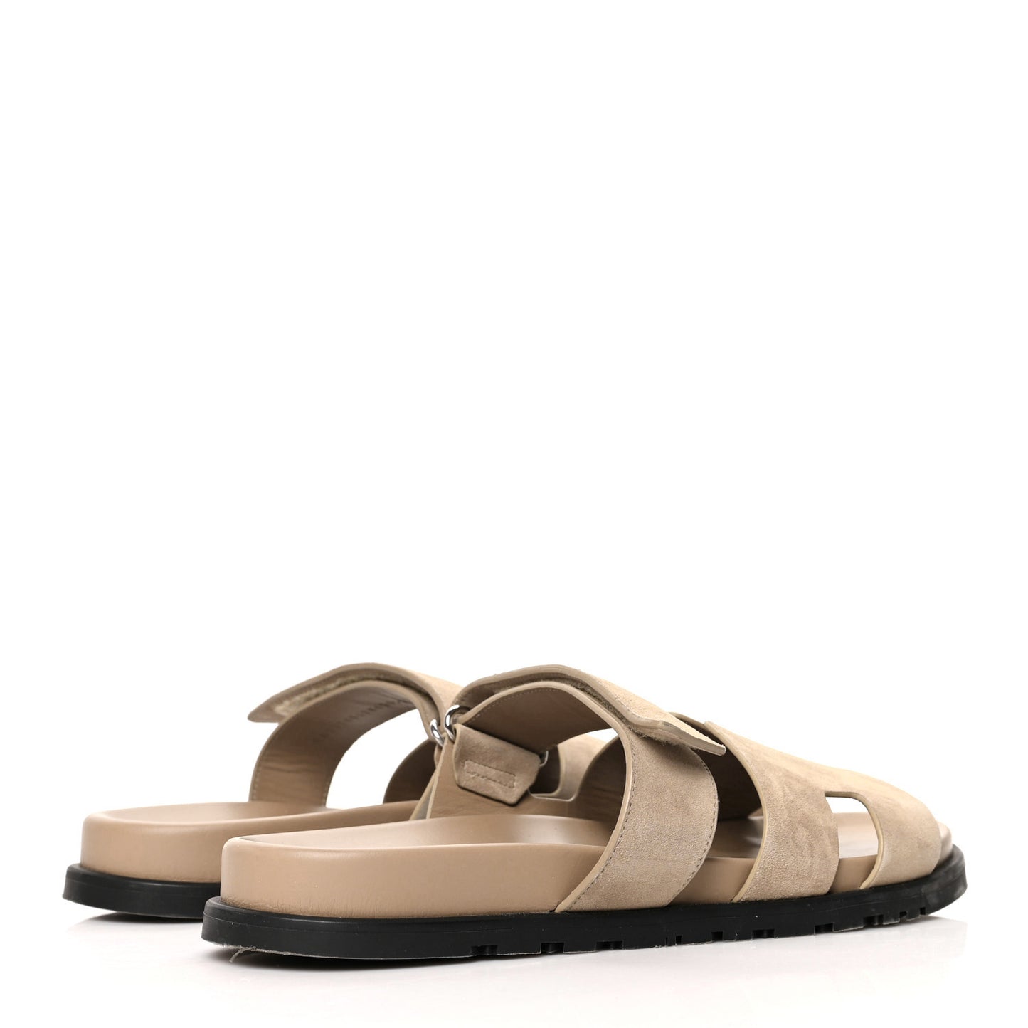 Suede Goatskin Mens Chypre Sandals 42 Beige Argile